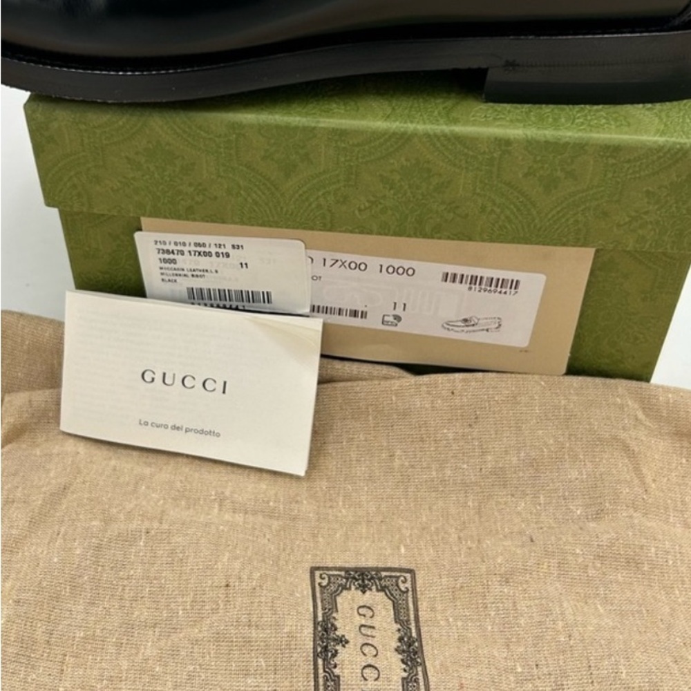 Men’s Gucci interlocking GG leather loafers size 11 made in Italy - Picture 9 of 13